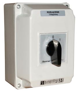 AMPERE SPÍNAČ VAČKOVÝ LK63/2.8211 OB4 3F 0-1 63A V KRYTU S640030