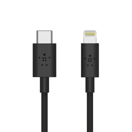 Belkin USB-C kabel s lightning konektorem, černý, 0,9m 