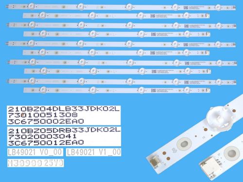 LED podsvit 993mm sada Philips celkem 10 pásků / LED Backlight LB49021V0-00 + LB49021V1-00