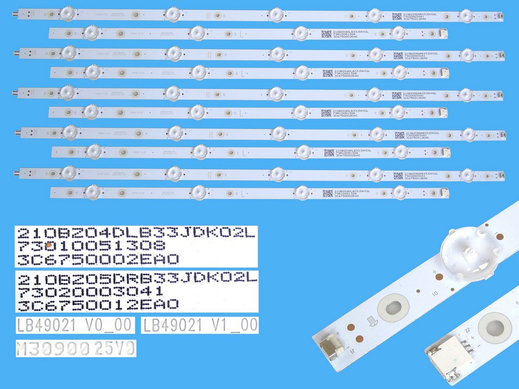 LED podsvit 993mm sada Philips celkem 10 pásků / L