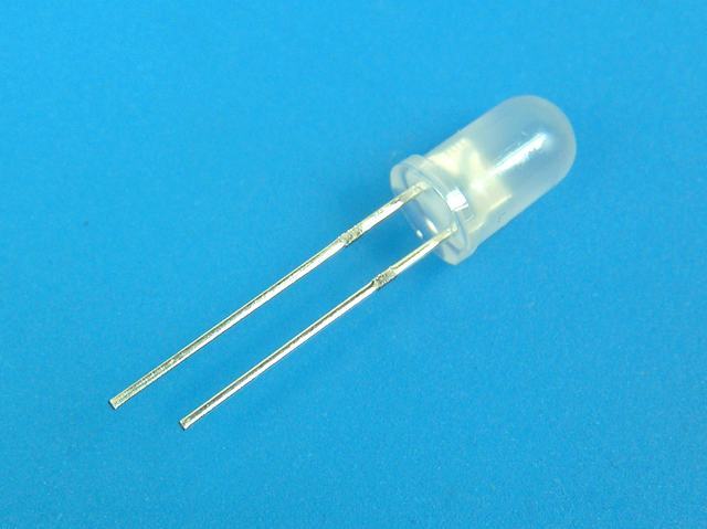 LED dioda modrá 5mm, kulatá, supersvítivá 2000-300