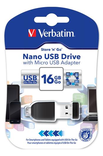 VERBATIM Store 'n' Stay NANO 16GB USB 2.0 + OTG ad
