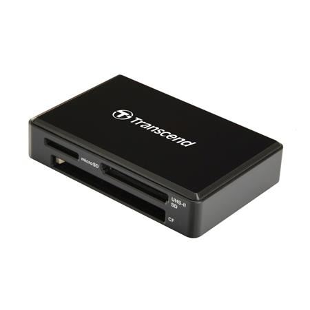 Transcend USB 3.0 čtečka paměťových karet, černá - SDHC/SDXC (UHS-I/II), microSDHC/SDXC (U