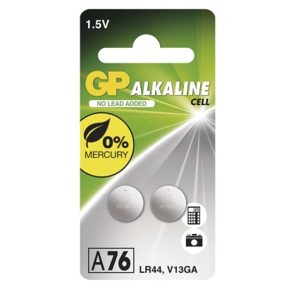Alkalická knoflíková baterie GP A76F (LR44), 1041007601