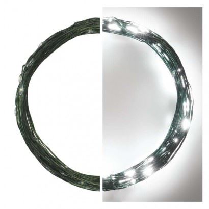LED vánoční nano řetěz zelený, 7,5 m, venkovní i vnitřní, studená bílá, časovač D3AC04