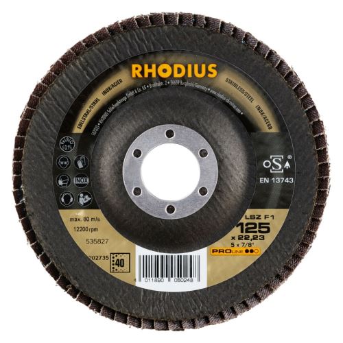 RHO KOTOUČ LAMELOVÝ LSZ F1 ZIRKON 125X22,23 ZRNITOST PR.40 202735
