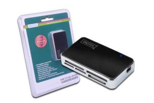 DIGITUS Čtečka karet USB 2.0, All-in-One podporuje T-Flash, včetně kabelu USB A/M na mini 