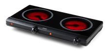 Dvouplotýnkový sklokeramický vařič - DOMO DO339KP, Příkon: 2500 W, Průměr plotny: 18 cm, celokovové tělo Dvouplotýnkový sklokeramický vařič - DOMO DO339KP, Příkon: 2500 W, Průměr plotny: 18 cm, celokovové tělo
