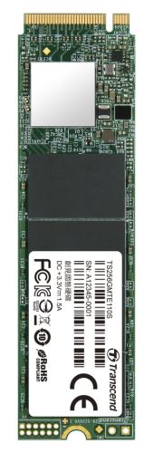 TRANSCEND MTE110S 256GB SSD disk M.2 2280, PCIe Gen3 x4 NVMe 1.3 (3D TLC), 1600MB/s R, 800