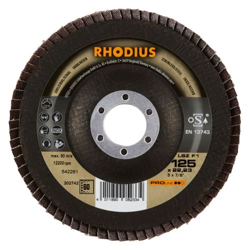RHO KOTOUČ LAMELOVÝ LSZ F1 ZIRKON 125X22,23 ZRNITOST PR.60 202742