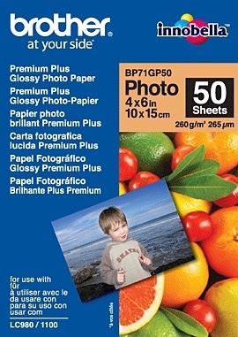 Brother fotopapír BP71GP50, 50 listů, 10x15cm Premium Glossy, 260g