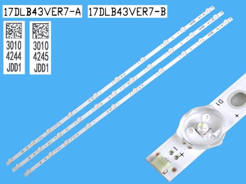 LED podsvit 800mm sada Vestel 17DLB43VER7  celkem 3 pásky / D-LED BAR. VESTEL 43" 23620240