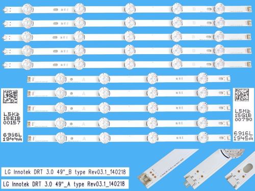 LED podsvit sada LG AGF78402201AL celkem 10 pásků / DLED TOTAL ARRAY LG Innotek DRT 3.0 49