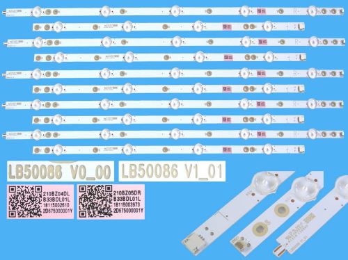 LED podsvit sada Philips náhrada 705TLB50B33BLDL01 celkem 10 pásků LB50086V0-00 + LB50086V
