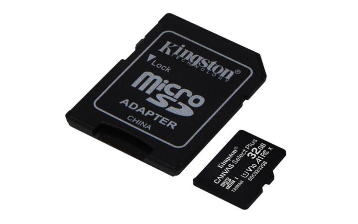 KINGSTON 32GB microSDHC CANVAS Plus Memory Card 10