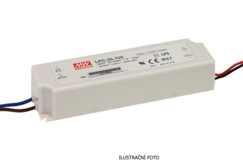 MEANWELL ZDROJ PRO LED LPC-35-1050 31W VSTUP 90-264V AC, 127-370V DC VÝSTUP 1050MA 9-30V 1