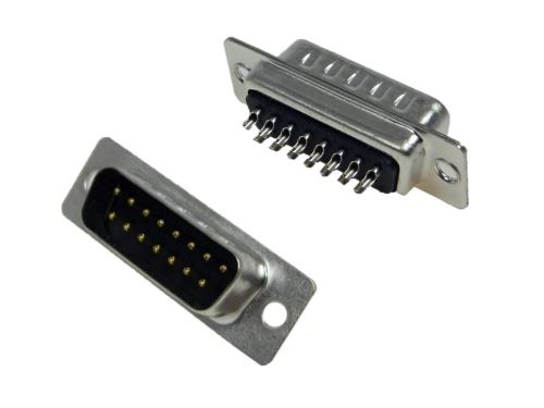 Konektor CANNON 15 pin - panelový, samec