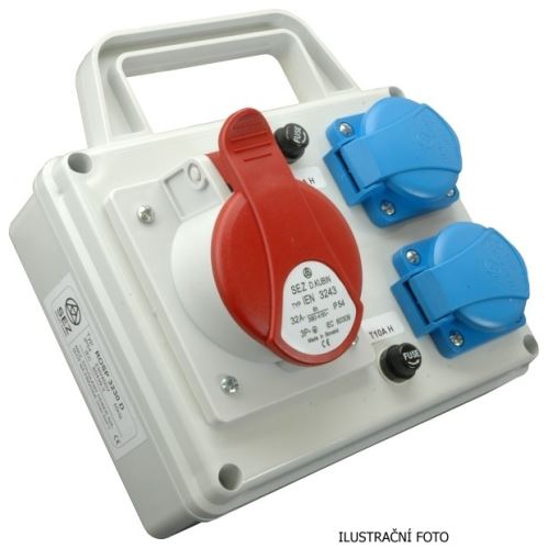 DK ROZVODNICE ZÁS. MINI PRAKTIK-IP54 1X3253 2X230V S DRŽÁKEM ROSP 3231 D