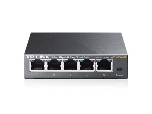 TP-Link TL-SG105E 5xLan Gigabit Desktop Easy Smart Switch, MTU/Port/Tag-based VLAN, QoS, I