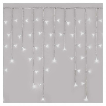 LED vánoční rampouchy, 5 m, venkovní i vnitřní, studená bílá, ovladač, programy, časovač, 1550042011