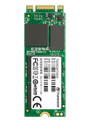 TRANSCEND MTS600 256GB SSD disk M.2 2260, SATA III (MLC), tray