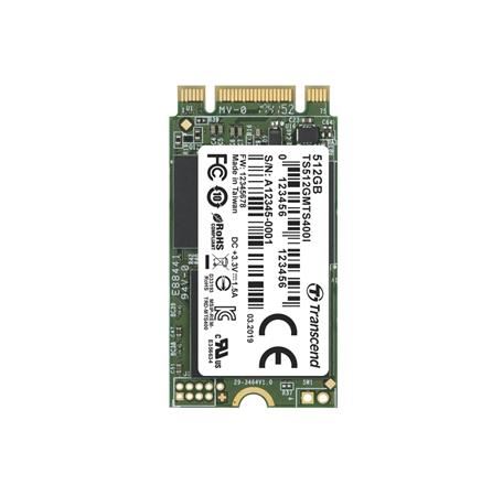 TRANSCEND MTS400I 512GB Industrial SSD disk M.2 2242, SATA III 6Gb/s (MLC), 530MB/s R, 470