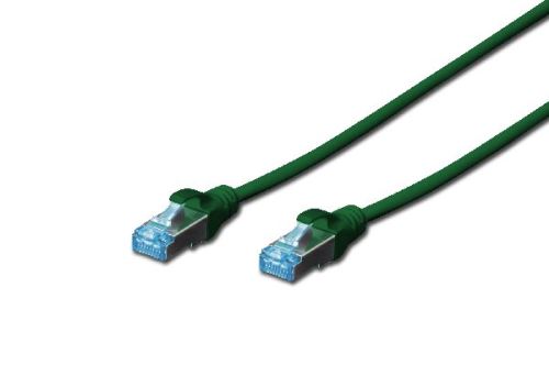 Digitus CAT 5e SF-UTP patch cable, PVC AWG 26/7, length 0.5 m, color green
