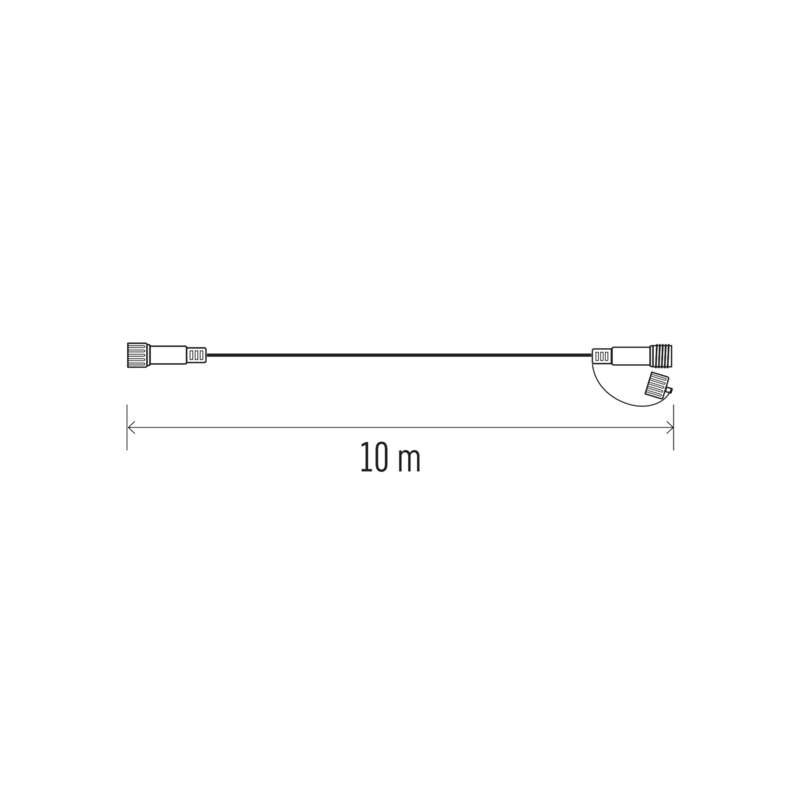 Prodlužovací kabel pro spojovací řetězy Profi, 10m, černý, 1534228100