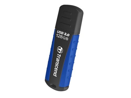 Transcend 128GB JetFlash 810 USB 3.1 (Gen 1) flash disk, černo/modrý, odolá nárazu, tlaku,