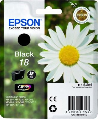 EPSON cartridge T1801 black (sedmikráska)