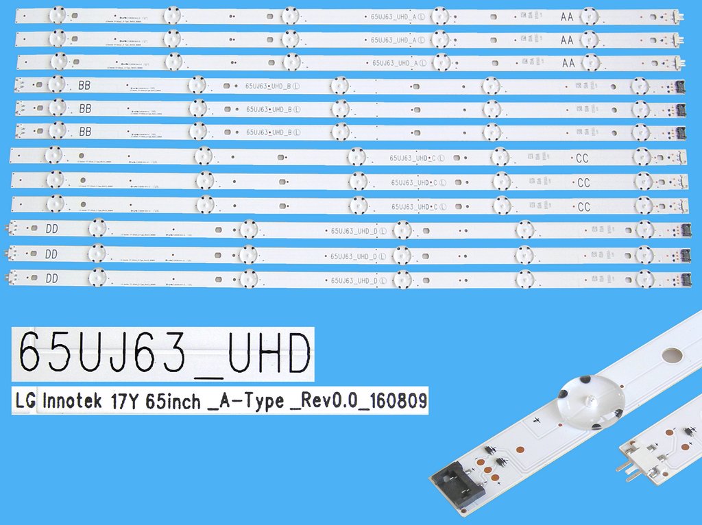 LED podsvit sada LG 65UJ63-UHD celkem 12 pásků / D