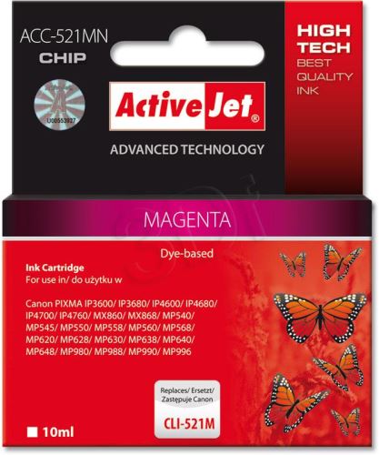 ActiveJet Ink cartridge Canon CLI-521M  (WITH CHIP)     ACC-521M