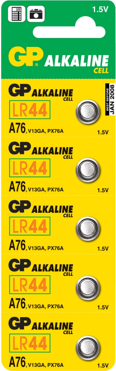 Alkalická knoflíková baterie GP A76F (LR44), 1041007615
