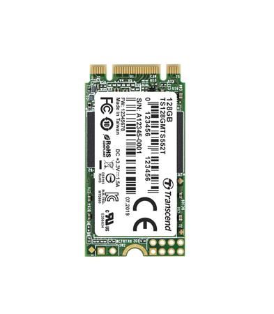 TRANSCEND MTS552T 128GB Industrial 3K P/E SSD disk M.2, 2242 SATA III 6Gb/s (3D TLC) B+M K