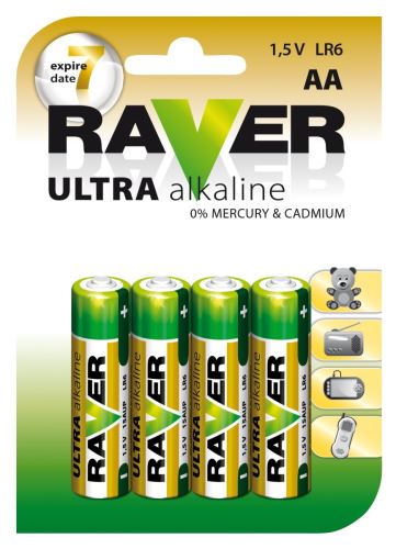Alkalická baterie RAVER AA (LR6) B7921