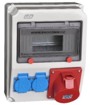 ER KOMBINACE ZÁSUVK. Z52.210DX 2X230V 1X400V/16A PRÁZDNÁ