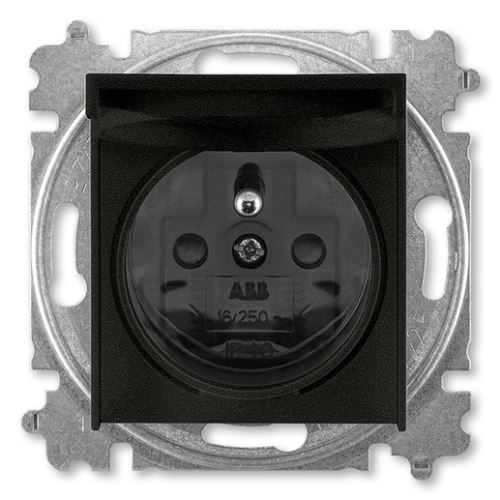 ABB LEVIT 5519H-A02397 63 ZÁSUVKA 1-NÁS., CLONKY, VÍČKO, LEVIT, ONYX/KOUŘOVÁ ČERNÁ (NAHRAZ