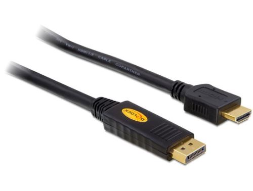 Delock kabel DisplayPort samec na HDMI samec, délka 3m