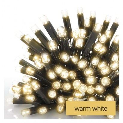 Profi LED spojovací řetěz černý, 5 m, venkovní i vnitřní, teplá bílá D2AW01