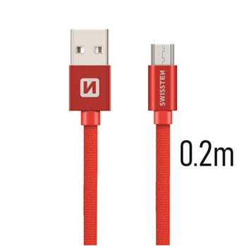 SWISSTEN DATA CABLE USB / MICRO USB TEXTILE 0,2M R