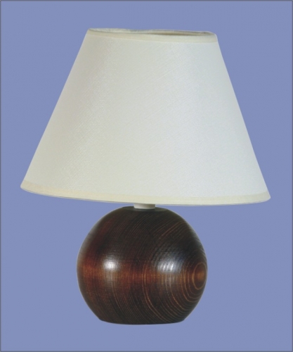 SANDRIA Stolní lampička Lampa dřevo koule tmavá