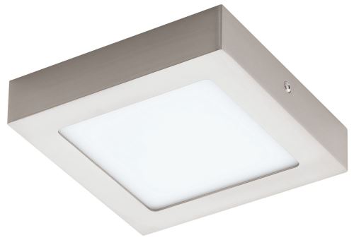 EGLO SVÍTIDLO 94524 FUEVA 1 LED 10,95W PŘISAZENÉ ČTVERCOVÉ 170X170MM 1200LM 3000K NIKL 