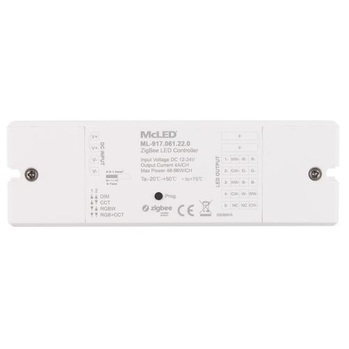 MCLED PŘIJÍMAČ ZIGBEE ŘÍZENÍ JASU CCT RGB, RGBW RGB+CCT MAX. 5X4A 12-24V ML-917.061.22.0