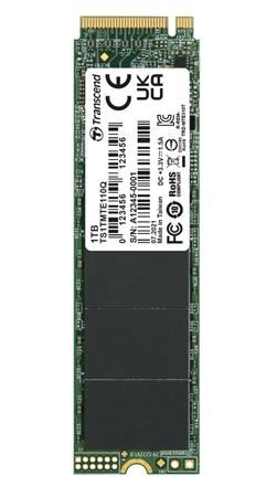 TRANSCEND MTE110Q 1TB SSD disk M.2 2280, PCIe Gen3 x4 NVMe 1.3 (3D QLC), 2000MB/s R, 1500M
