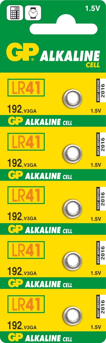 Alkalická knoflíková baterie GP 192F (LR41), 1041019205