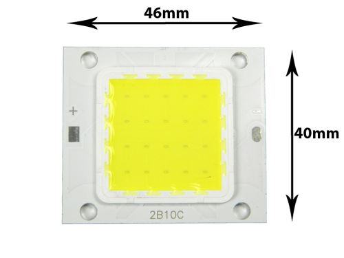 LED ČIP20W / LED dioda COB 20W / LEDCOB20W / LED CHIP 20W - studená bílá