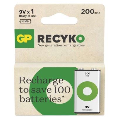 Nabíjecí baterie GP ReCyko 200 (9V), B2552