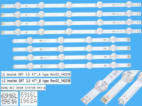 LED podsvit sada LG AGF78401001 celkem 8 pásků / DLED TOTAL ARRAY AGF78401001 6916L-1961A 