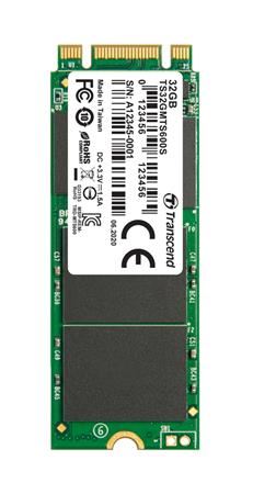 TRANSCEND MTS600S 32GB SSD disk M.2 2260, SATA III 6Gb/s (MLC), 280MB/s R, 50MB/s W, retai