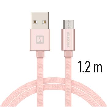 SWISSTEN DATA CABLE USB / MICRO USB TEXTILE 1,2M P